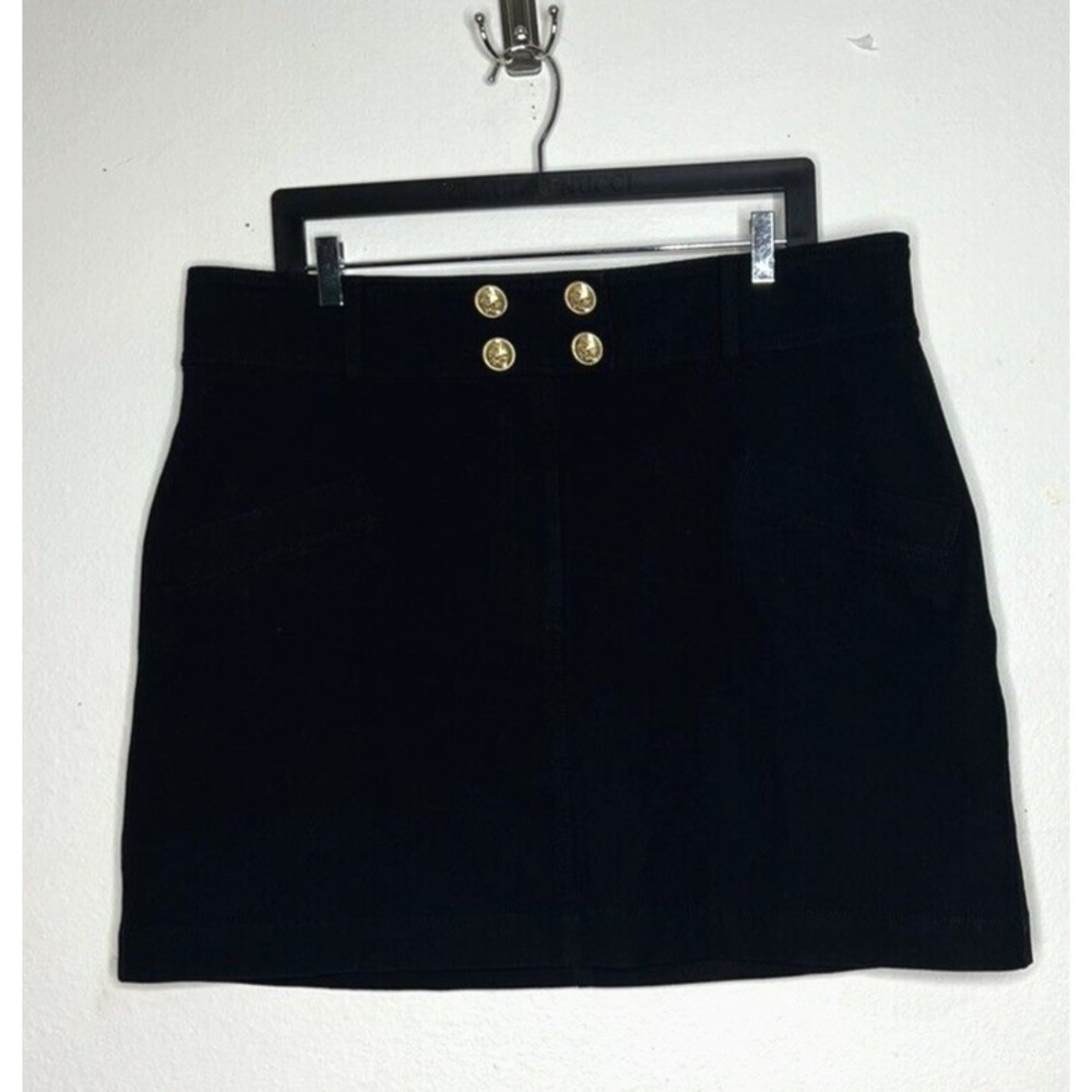 DEREK LAM 10 CROSBY Skirt Brown Heavy Cotton blend Knee-Length A-Line Sz 18